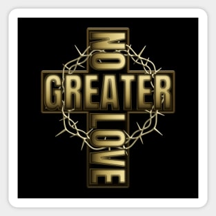 No Greater Love Than Jesus Cross And Thorns Sticker